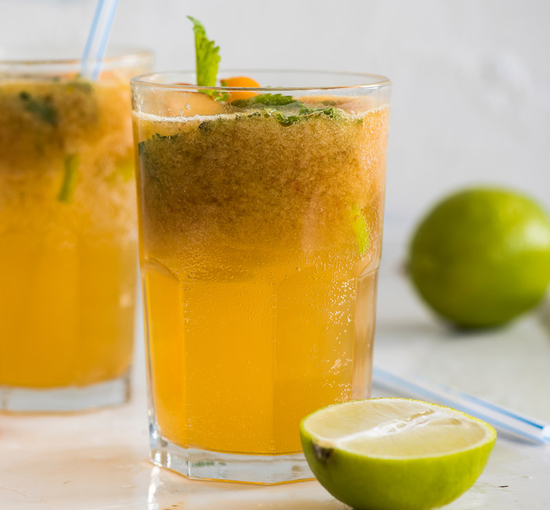 Cocktail sans alcool au melon et au citron vert